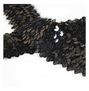 Stretch Sequin 4 Row Black